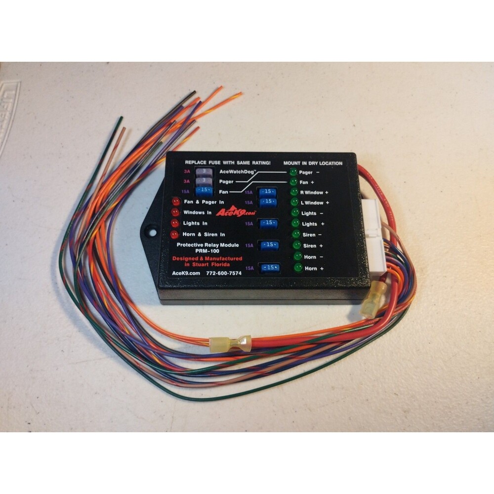 Ace K9 Protective Relay Module H-PRM-1 PRM-100 DC2105-15902 with Wiring Harness